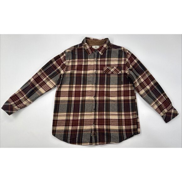 Legendary Whitetails Shirt Mens Large Brown Plaid Flannel Buck Button Up - Picture 1 of 11